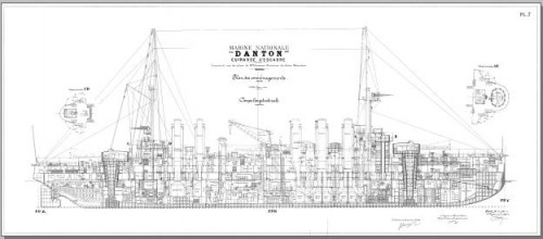 Чертежи кораблей французского флота - DANTON 1909