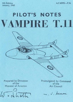 Pilots Notes Vampire T11