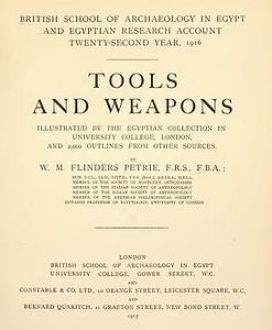 Tools and weapons illustrated by the Egyptian
