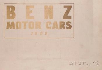 Benz Motor Cars  1909