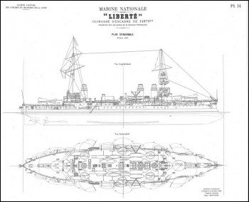 Чертежи кораблей французского флота - LIBERTE 1905