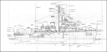 Чертежи кораблей французского флота - MSO 512 1955