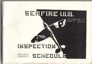 Seafire I, II, III inspection schedule