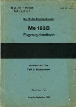 Me 163 B FlugzeugHandbuch.  Teli 1.  Rumpfwerk