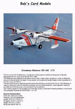 Bob's Card Models - Grumman Albatross HU-16E