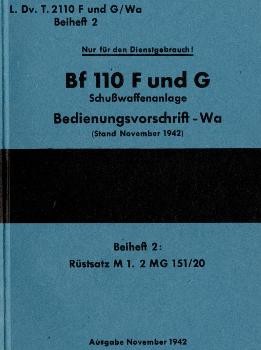 Bf 110 F und G Schubwaffenanlage.  Bedienungsvorschrift  Wa. Beiheft 2