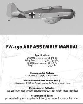 FW-190 ARF Assembly Manual