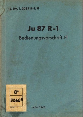 Ju 87R-1 Bedienvorschrift