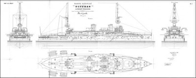 Чертежи кораблей французского флота - SUFFREN 1899