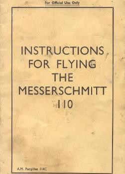 Instructions for flying the Messerschmitt Me-110