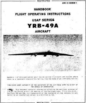 Handbook.  Flight Operating Instructions. USAF Series. YRB-49 Aairpcraft