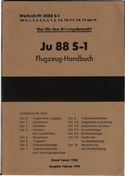 Ju-88 S-1 Flugzeug-Handbuch
