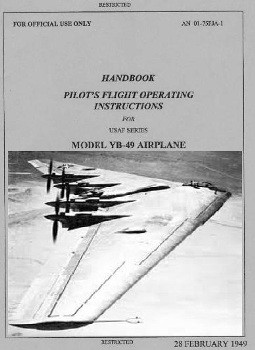 Handbook pilot's flight operating instructions for USAF series model YB-49 airplane