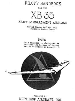 Pilot's handook for the XB-35 heavy bombardment airplane