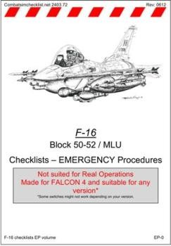 F-16 Block 50-52 / MLU Checklists - Emergency Procedures