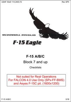 F-15 A/B/C Block 7 and Up - Checklists