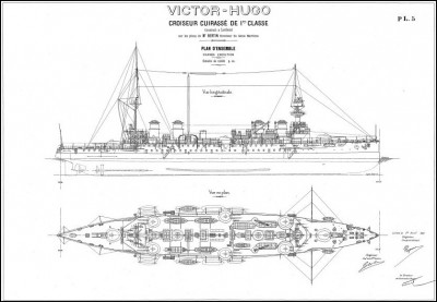 Чертежи кораблей французского флота - VICTOR HUGO 1904