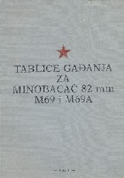 Tablice Gadanja za Minobacac 82 mm M69 i M69A