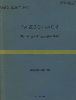 Fw 200 C-1 und C2 Flugzeughandbuch. Teil 2