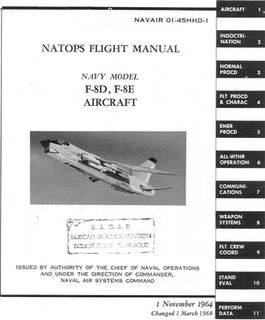 NATOPS Flight Manual Navy Model F-8D, F-8E Aircraft