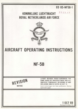 Northrop CF-5A Freedom Fighter Aircraft Operating Instructions