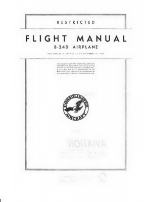 Flight Manual B-24D Airplane