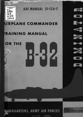 B-32 pilot training manual
