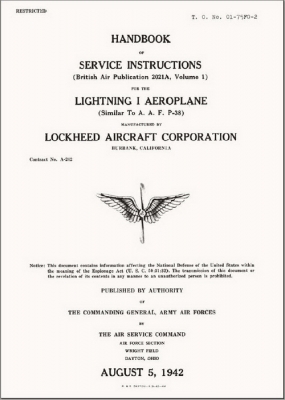 Handbook of service instructions (British air publication) for the Lightning I Aeroplane