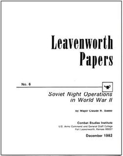 Soviet Night Operations in World War II (Leavenworth Papers No. 6)
