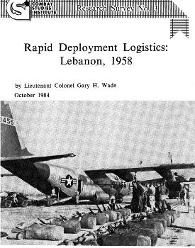 Rapid Deployment Logistics: Lebanon, 1958