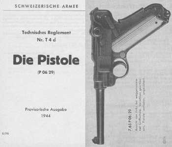 Technisches Reglement Nr. T 4 d: Die Pistole (P 06/29)