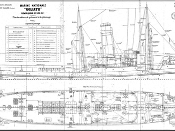 Чертежи кораблей французского флота - GOLIATH 1903
