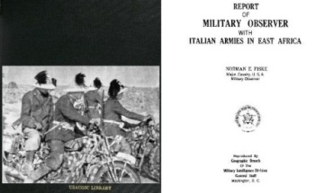 Report of military observer with Italian armies in East Africa, report nos. 1-10. Part 1