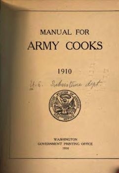 Manual for Army cooks 1910