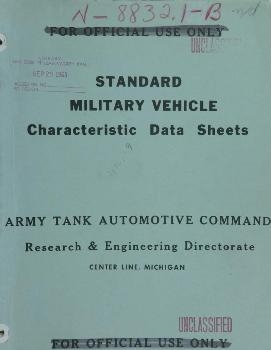 Standard military vehicle: characteristic data sheets. Part 2