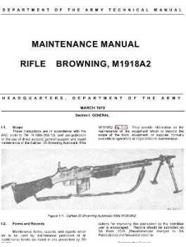 Maintenance Manual Rifle Browning M1918A2