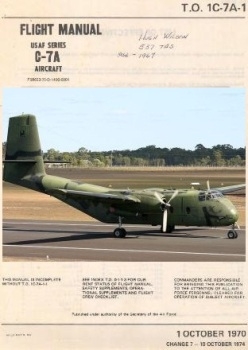 Flight Manual USAF Series C-7A Aircraft
