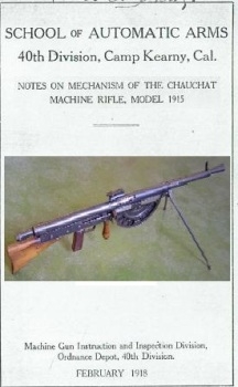 Chauchat Machine Rifle. Model 1915