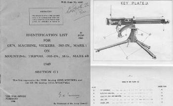 Identification List For Gun, Machine, Vickers, .303-in., Mark 1 On Mounting, Tripod, .303-in., M.G., Mark 4B
