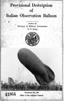 Provisional description of Italian observation balloon