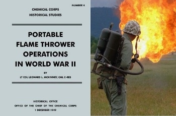 Portable flame thrower operations in World War II