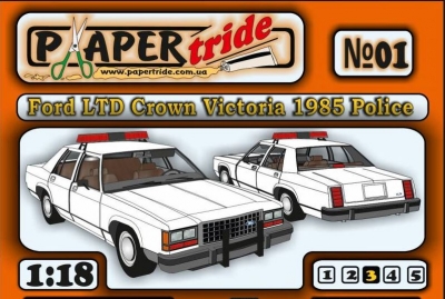 Ford LTD Crown Victoria 1985 Police [Paper tride  01]