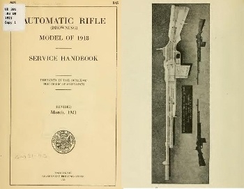 Automatic rifle, model of 1918: service handbook