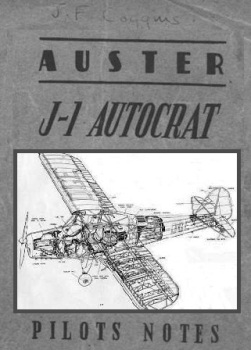Auster J-1 Autocrat. Pilots Notes