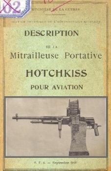 Description de la Mitrailleuse Portative Hotchkiss Pour Aviation