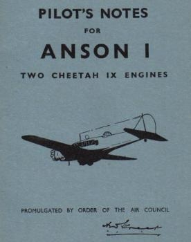 Pilot's Notes for Anson I Two Cheetah IX Engines