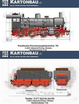 Preussische Personenzuglokomotive P6 + Tender [Kartonmodell Forum]