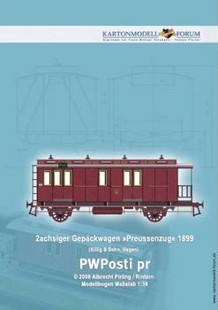 Preussischer-Gepaeckwagen [Kartonmodell Forum]