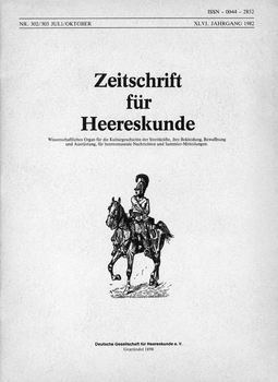 Zeitschrift fur Heereskunde №302/303