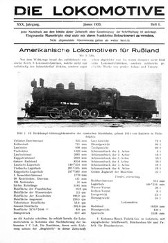 Die Lokomotive 30.Jaghrgang (1933)